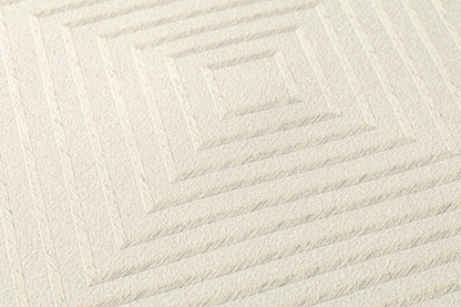  Vliestapete Grafik Raute Weißgrau Creme 36926-3