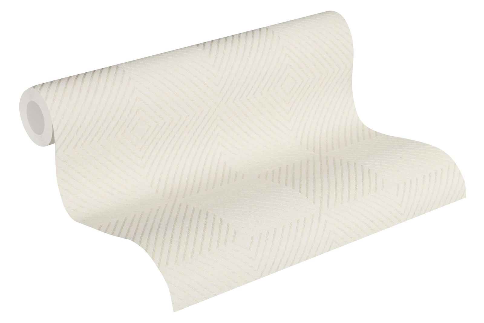  Vliestapete Grafik Raute Weißgrau Creme 36926-3