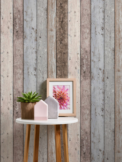  Vliestapete Holzoptik Planken Beige Grau 8550-39