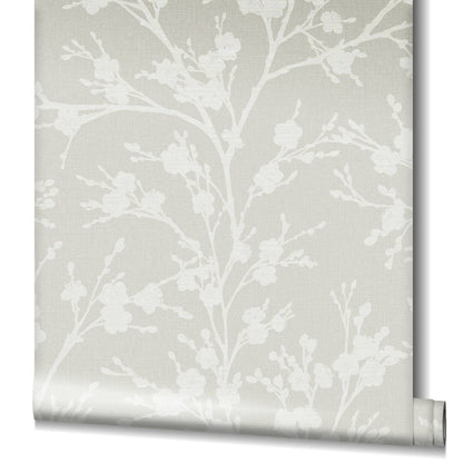  Vliestapete Ivy Floral Beige Weiß 82314 Novamur