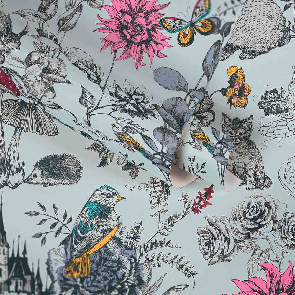 A.S. Creation Vliestapete Kinder Blumen Tiere Weiß Bunt 38120-1