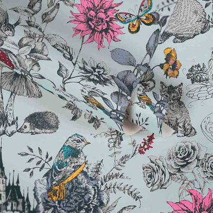 A.S. Creation Vliestapete Kinder Blumen Tiere Weiß Bunt 38120-1