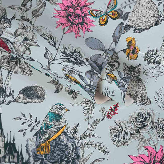 A.S. Creation Vliestapete Kinder Blumen Tiere Weiß Bunt 38120-1