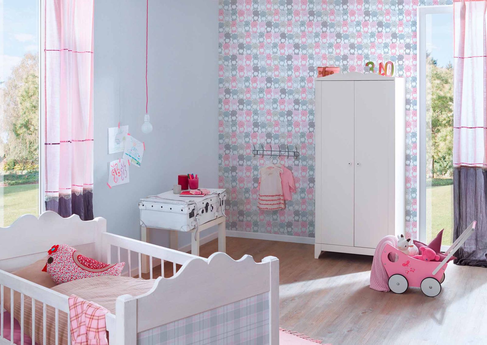 A.S. Creation Vliestapete Kinder Uni-Design Grau 38317-4