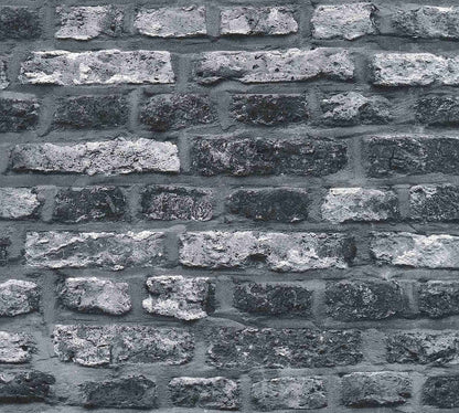 A.S. Creation Vliestapete Mauer Backstein Grau Schwarz Weiß 36281-2