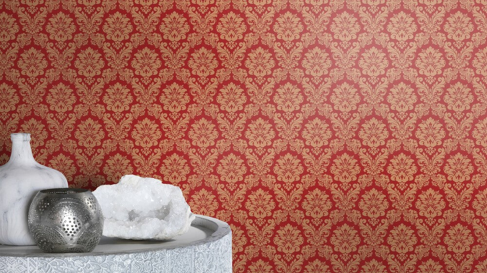  Rasch Tapete Trianon Klassik Barock Rot Gold 570540