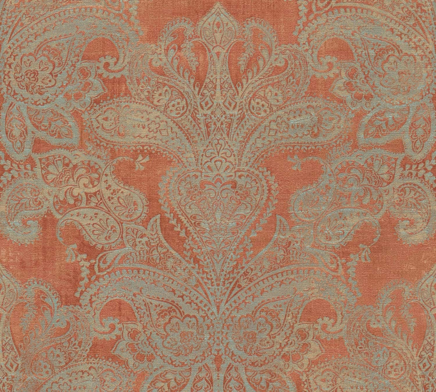 A.S. Creation Vliestapete Orange Grau Metallic Oriental Damast 39119-2