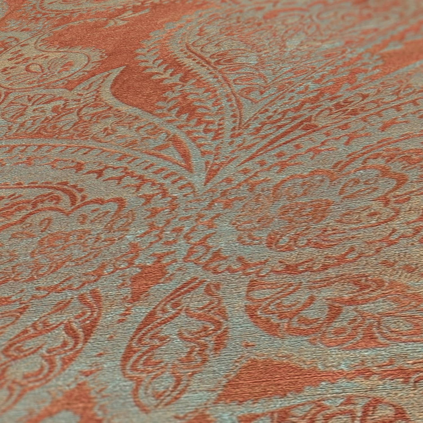 A.S. Creation Vliestapete Orange Grau Metallic Oriental Damast 39119-2