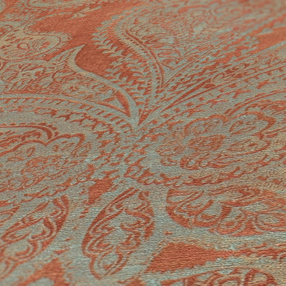 A.S. Creation Vliestapete Orange Grau Metallic Oriental Damast 39119-2