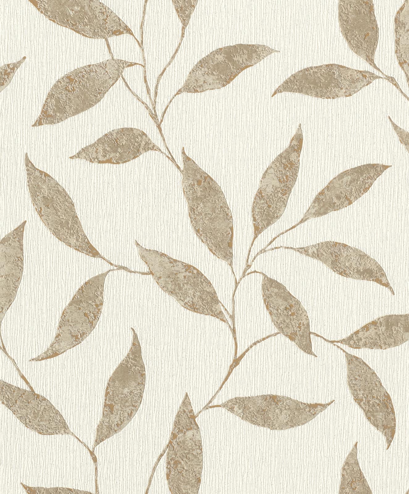  Vliestapete Rasch Bronze Beige Blätter 651201