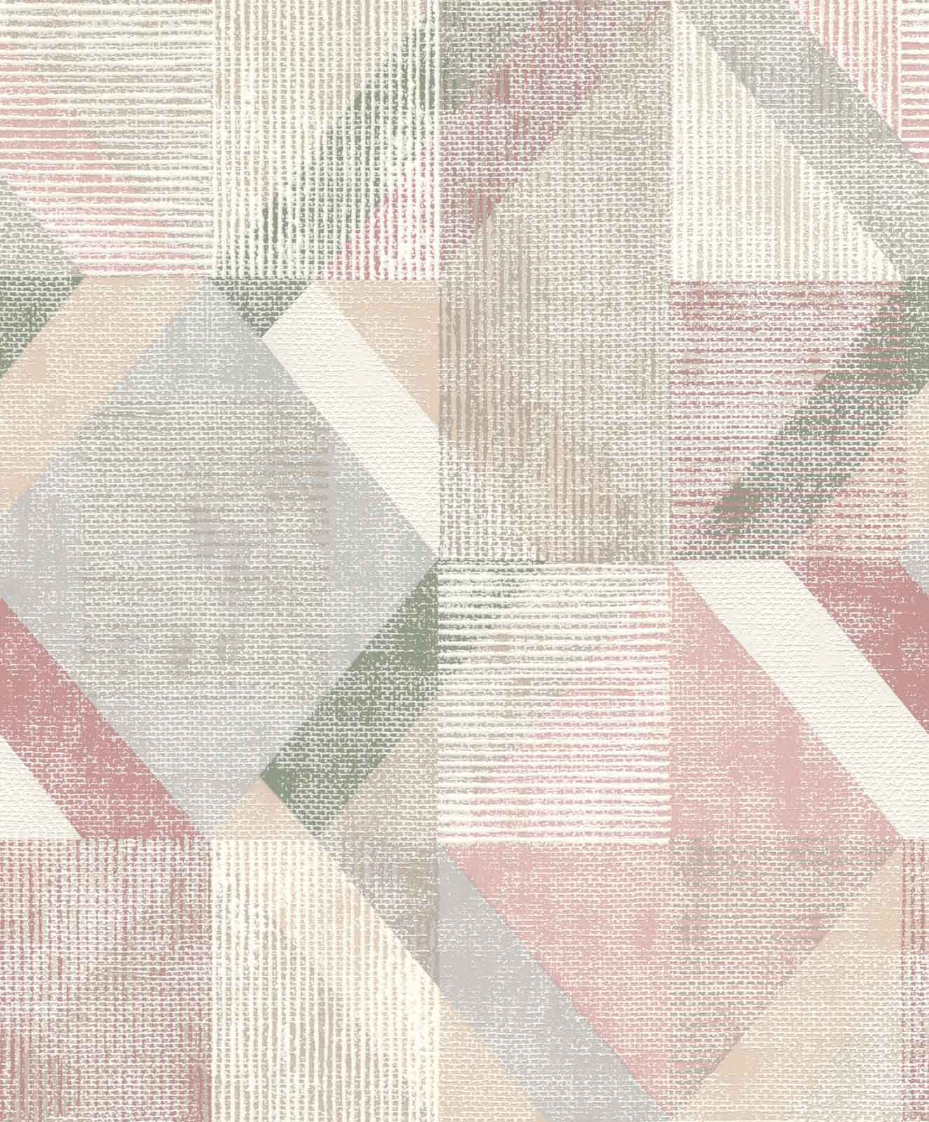  Rasch Vliestapete Rosa Beige Dreiecke Grafik 311914