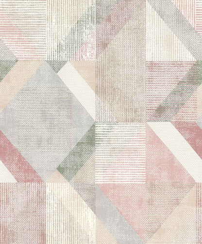  Rasch Vliestapete Rosa Beige Dreiecke Grafik 311914