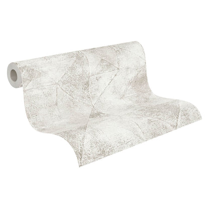 A.S. Creation Vliestapete Grafik Betonoptik Weiß Silber Metallic 38976-3