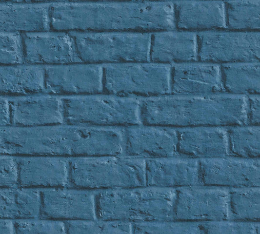  Vliestapete Steinmauer Blau 36912-3