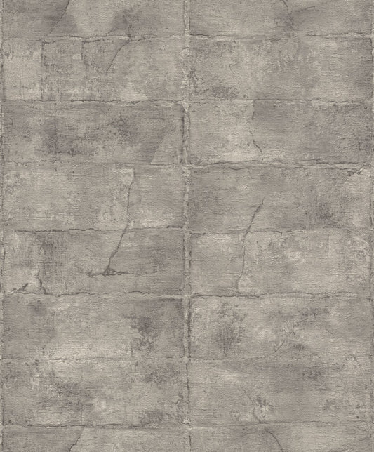  Vliestapete Steintapete Mauer Grau 520156 Rasch