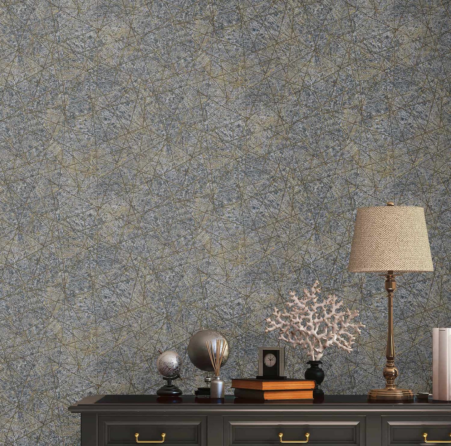 A.S. Creation Vliestapete Schwarz Gold Struktur Metallic 39177-4