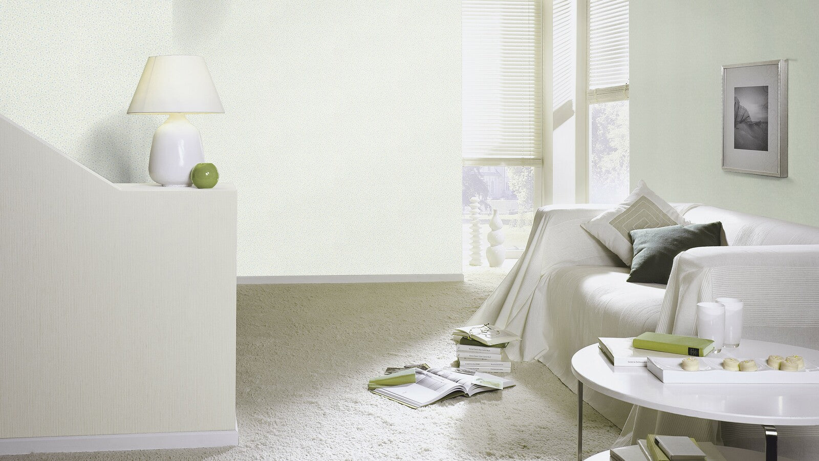  Rasch Tapete Einfarbig Textil Optik Olivgrün 252835