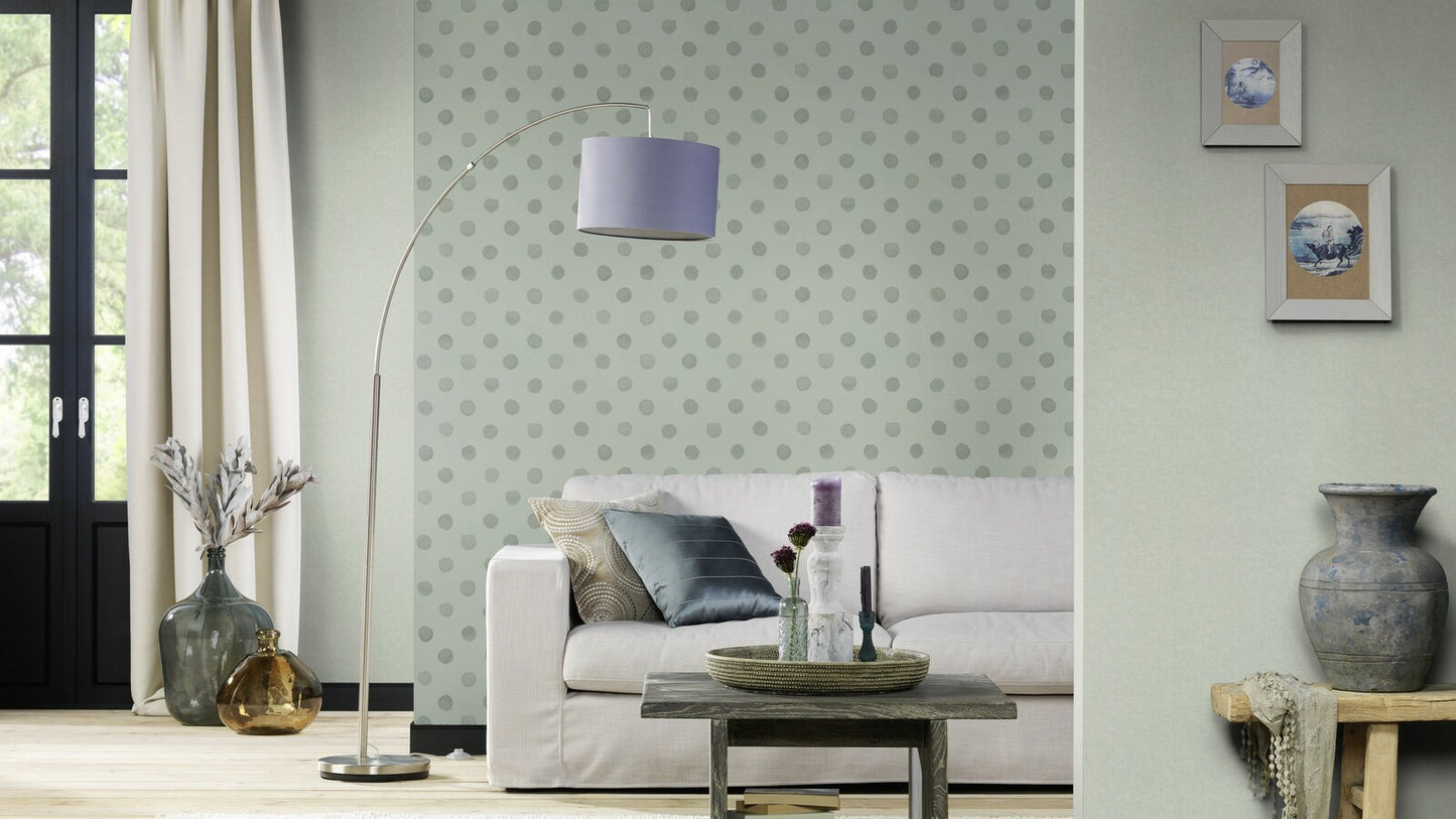  Rasch Tapete Einfarbig Textil Optik Olivgrün 252835