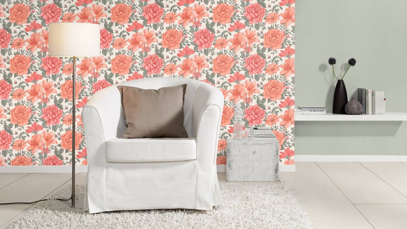  Rasch Tapete Einfarbig Textil Optik Olivgrün 252835