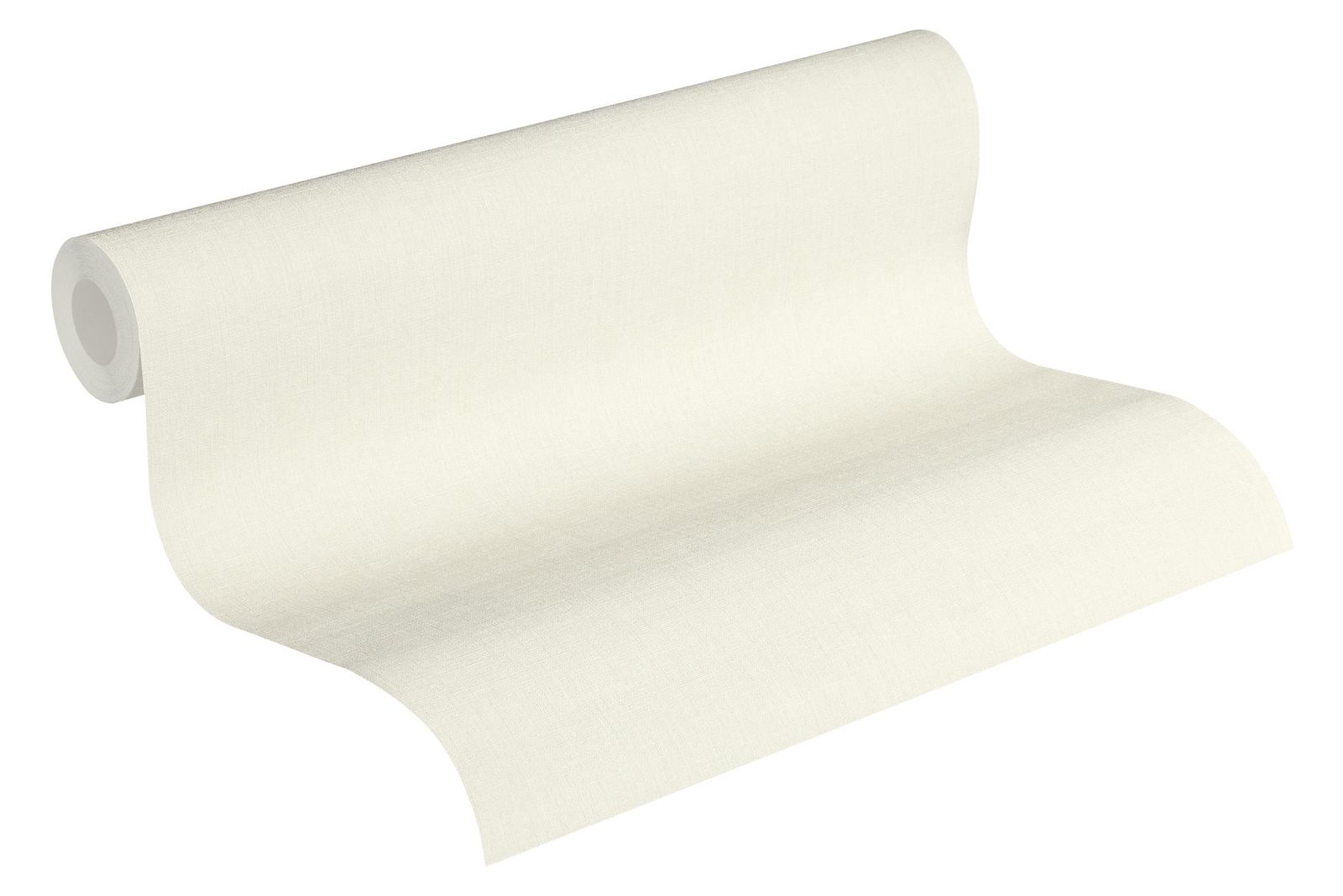  Vliestapete Uni Textil-Optik Cremeweiß 36925-4