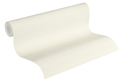  Vliestapete Uni Textil-Optik Cremeweiß 36925-4