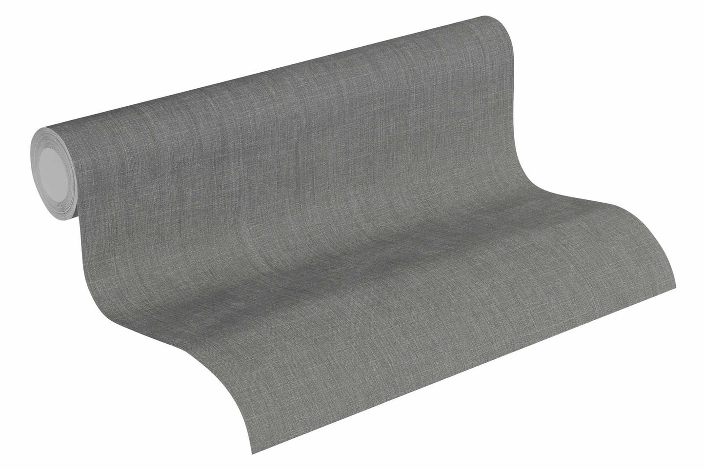  Vliestapete Uni Textil-Optik Anthrazit 36922-3