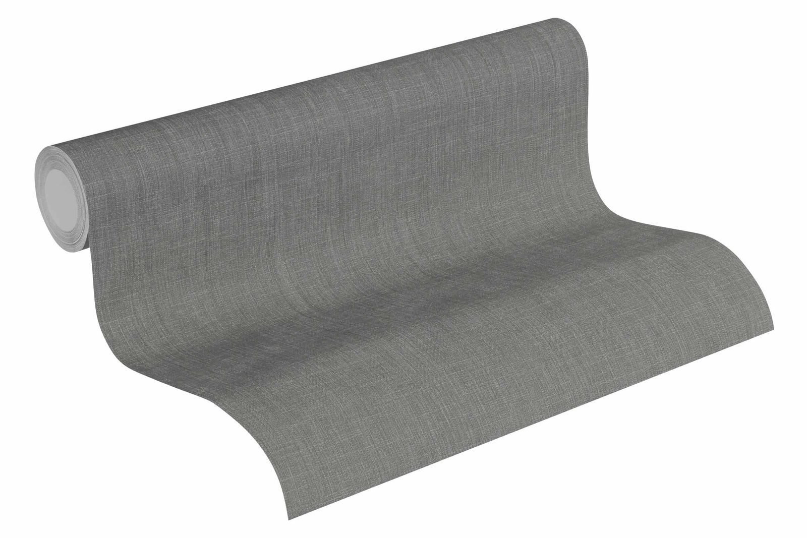  Vliestapete Uni Textil-Optik Anthrazit 36922-3