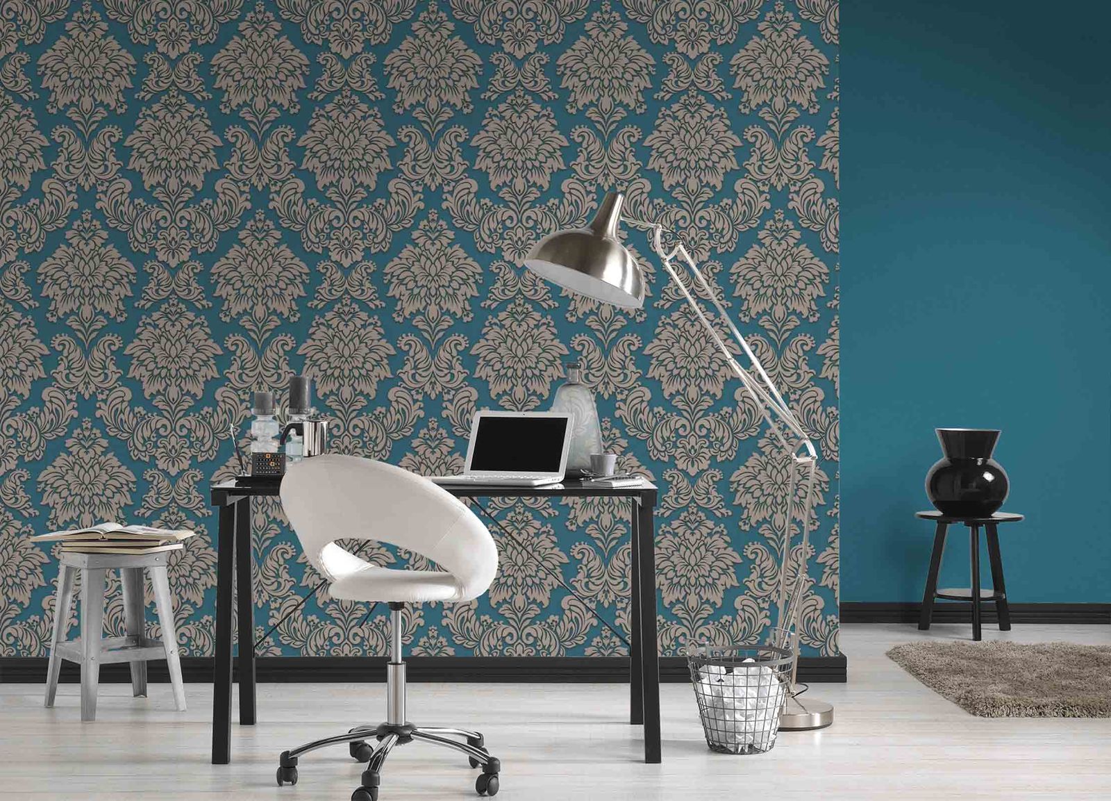  Vliestapete Uni-Design Strukturiert Blau 36899-6
