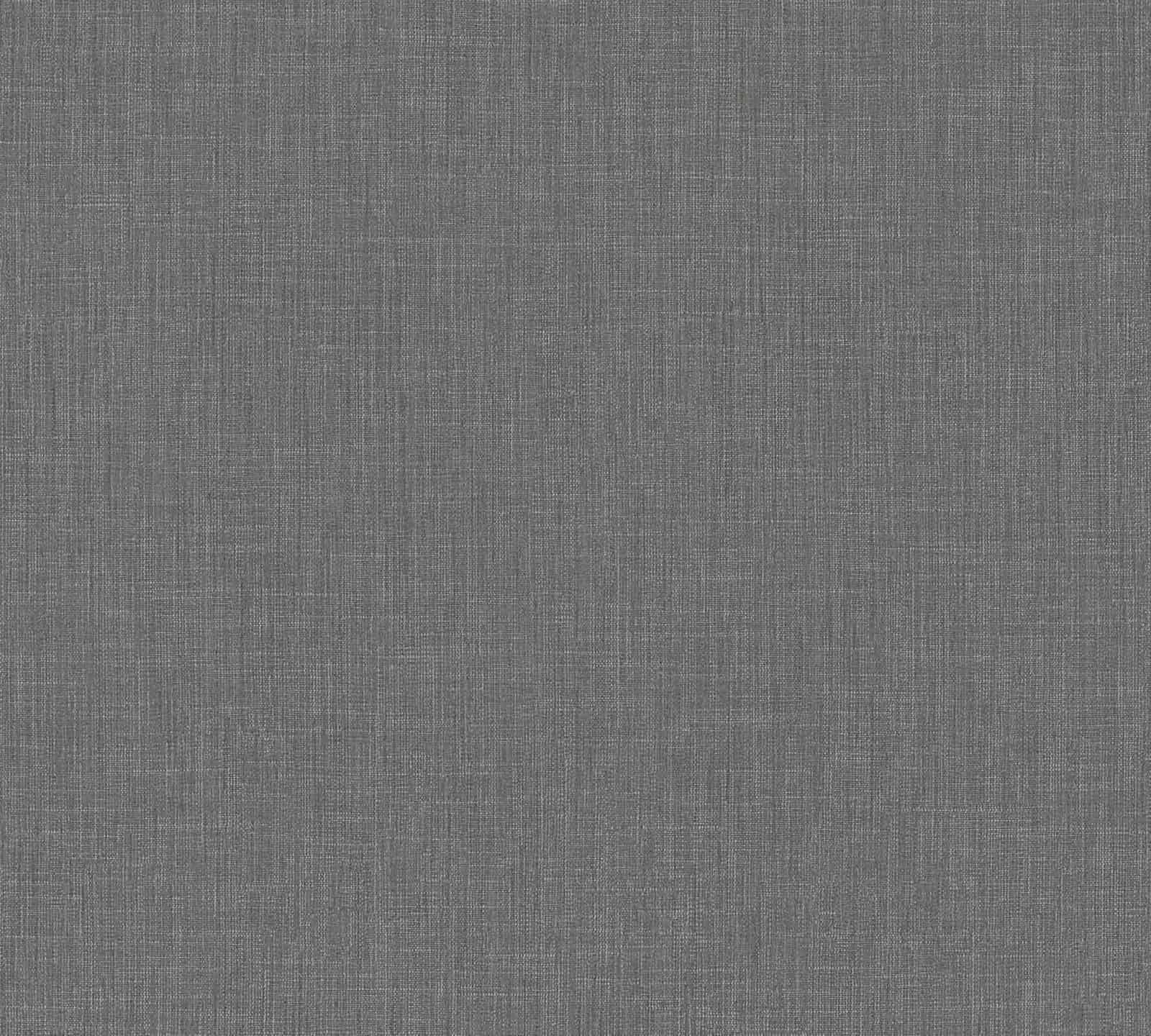  Vliestapete Uni Textil-Optik Anthrazit 36922-3