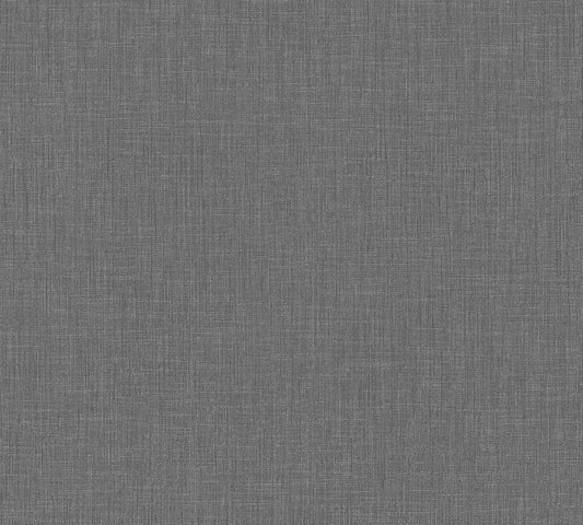  Vliestapete Uni Textil-Optik Anthrazit 36922-3
