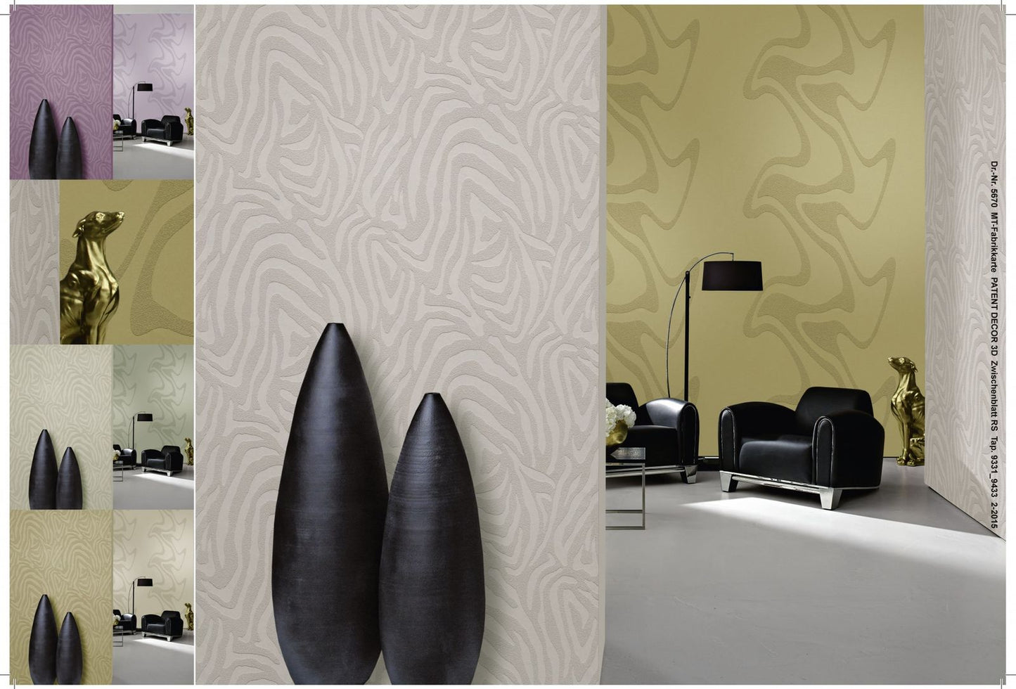  Vliestapete Design Zebra Weiß Patent Decor 3D 9433
