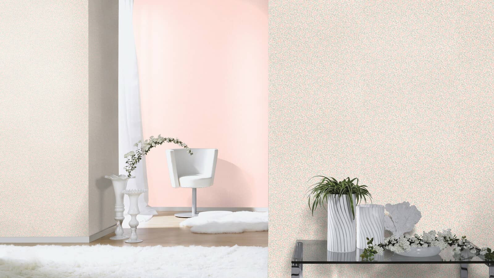 Rasch Tapete Landhaus Stil Blumen Beige 253139